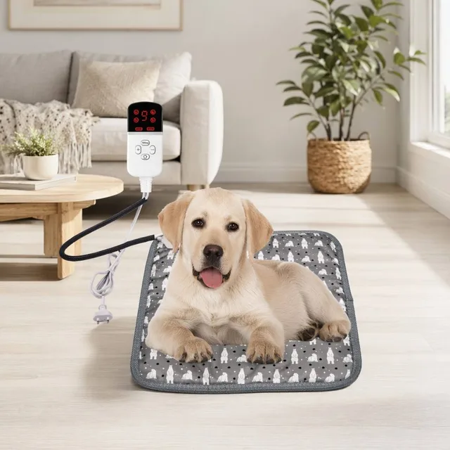 Pet warming mat with fleece cover
