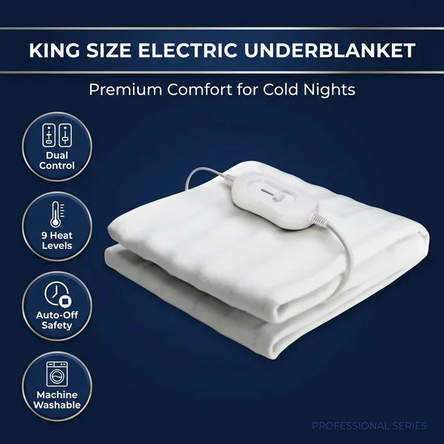 King-size dual-control mattress pad