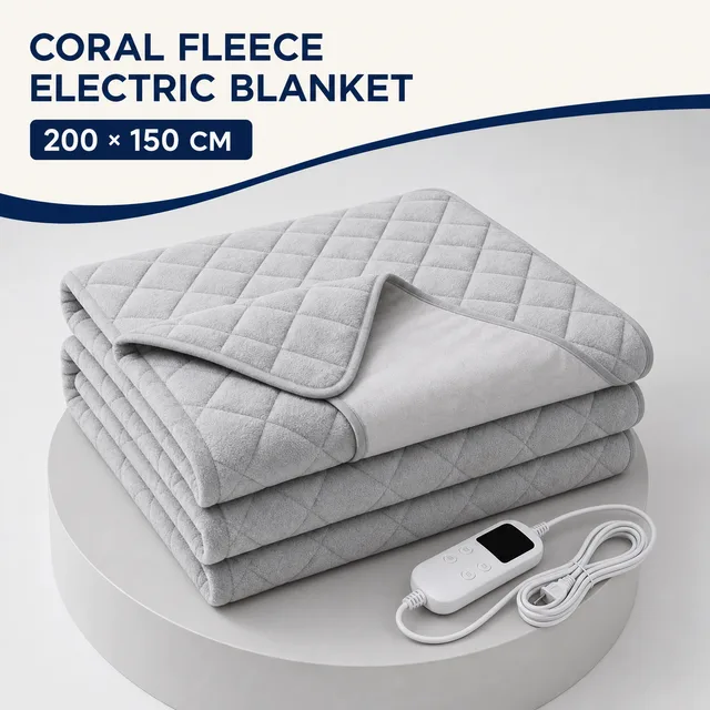 Flannel heated mattress pad